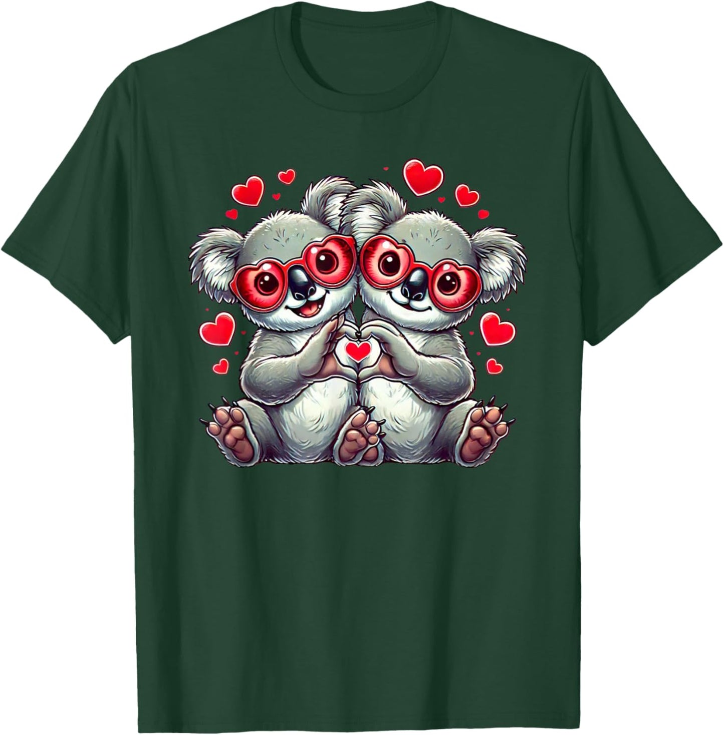 Funny Koala Heart Sign Valentine Koala Kids T-Shirt - T-Shirt | Forest