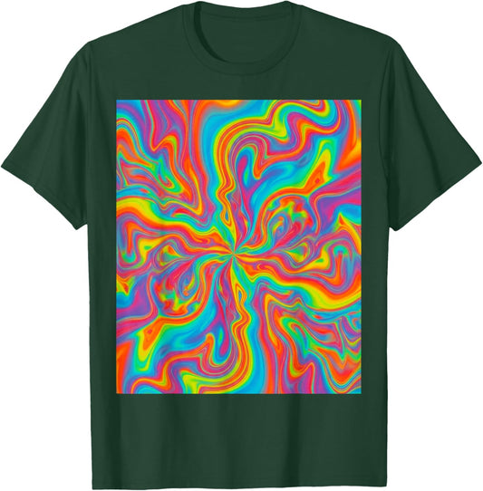Psychedelic Rainbow Swirl Trippy Abstract Colorful Art T-Shirt - T-Shirt | Forest