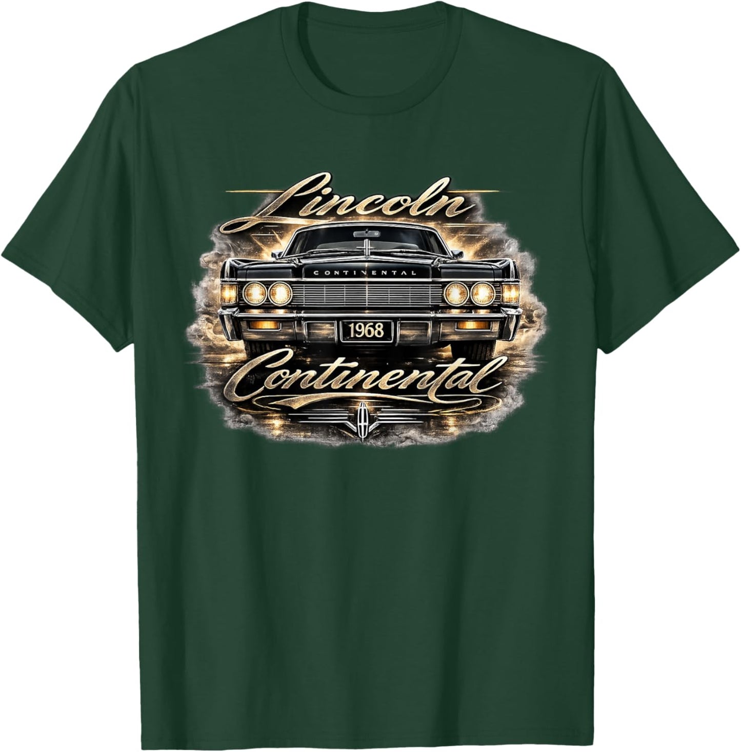 1968 Lincoln Continental Front End T-Shirt - T-Shirt | Forest