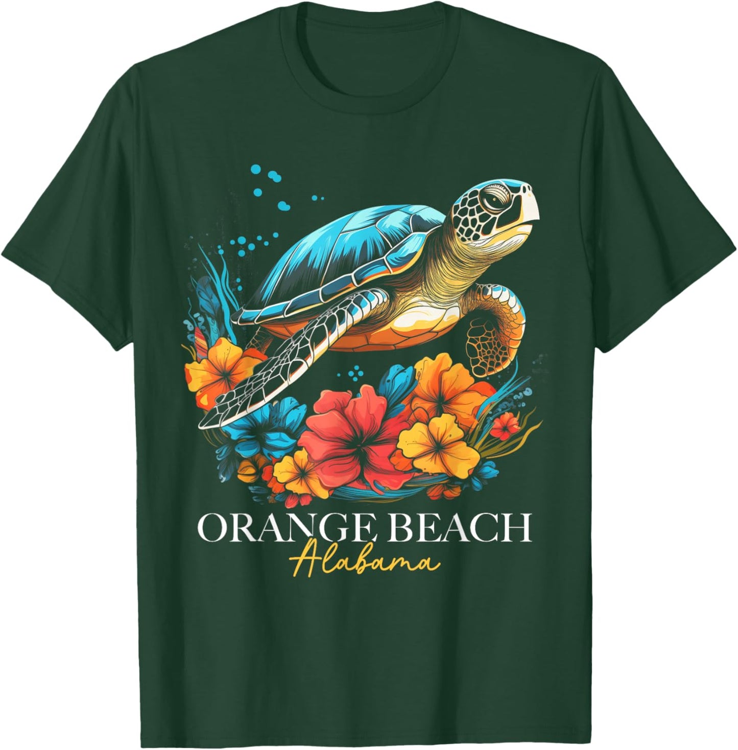 Orange Beach Alabama Sea Turtle Surf Surfer T-Shirt - T-Shirt | Forest