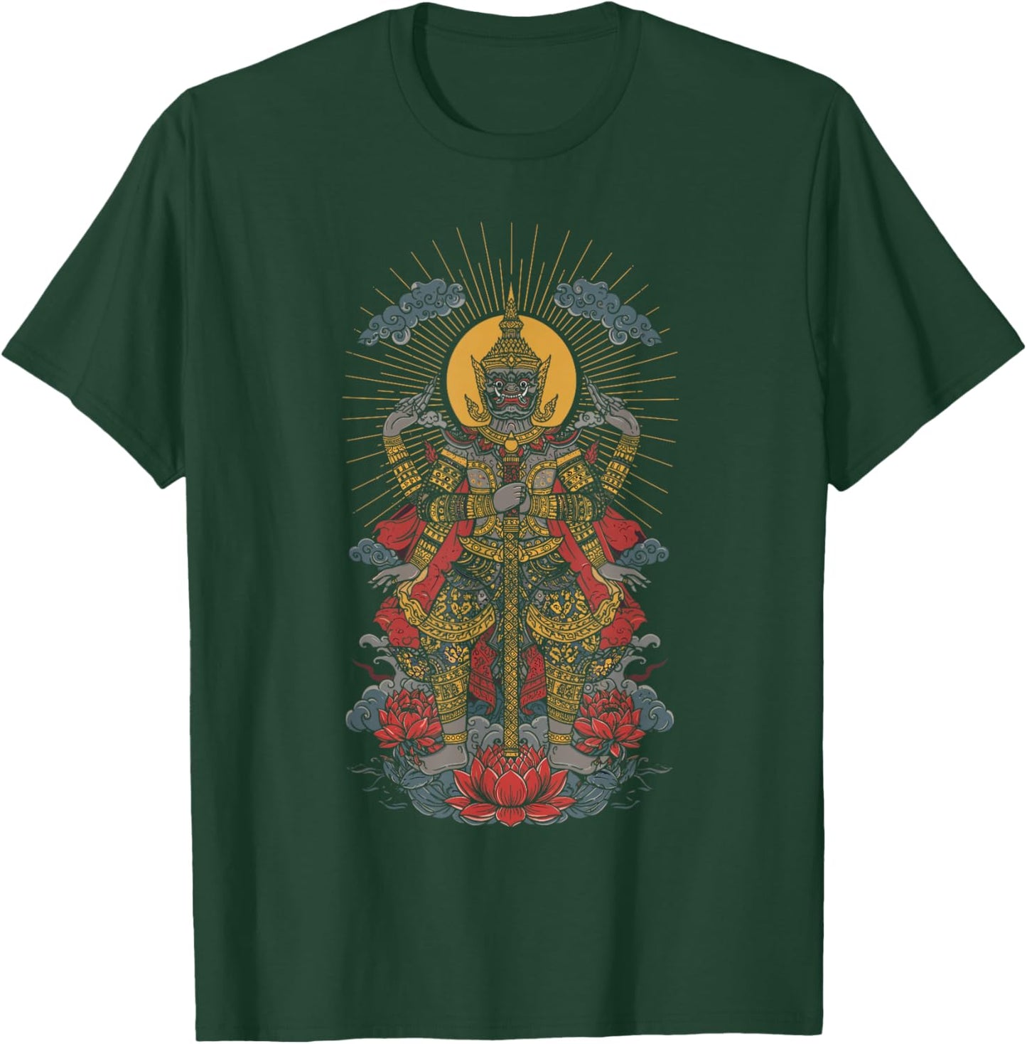 Traditional Khmer Hanuman Cambodian Mythology Design T-Shirt - T-Shirt | Forest