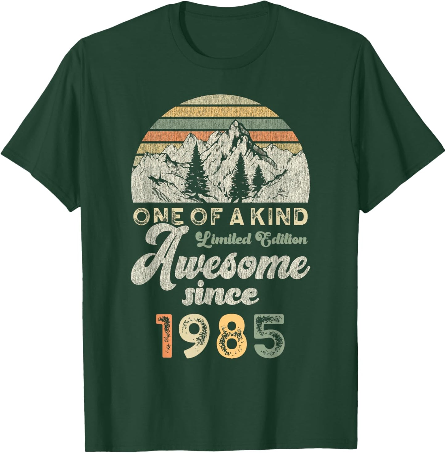 Awesome Since 1985 Birthday 40 Years Mountains T-Shirt - T-Shirt | Forest