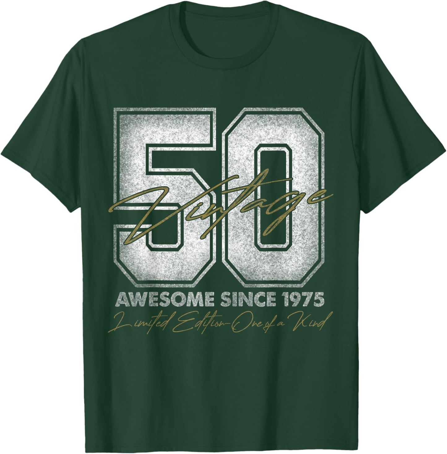 50 Year Old Gifts Vintage 1975 Limited Edition 50th Birthday T-Shirt - T-Shirt | Forest