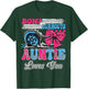 Burnouts or Bows Auntie Loves You Gender Reveal Party T-Shirt - T-Shirt | Forest