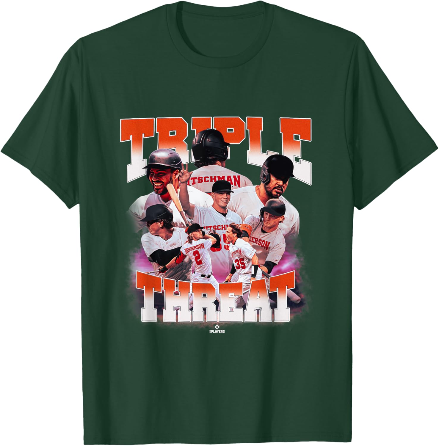 Henderson, Rutschman, Santander | MLBPA Trios | MLBTRIO4010 T-Shirt - T-Shirt | Forest