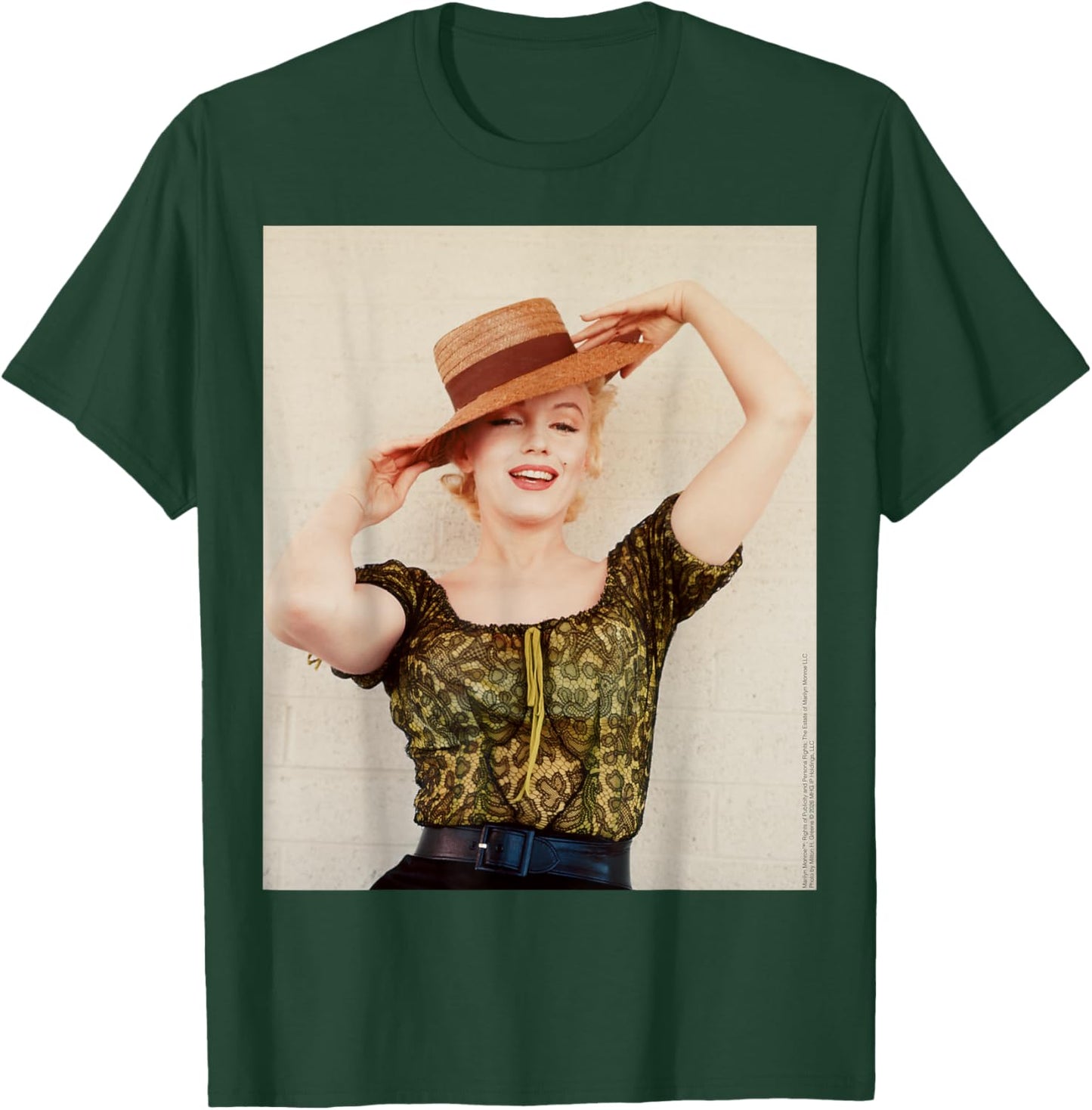 Backlot Session Hat Color Portrait by Milton H Greene T-Shirt - T-Shirt | Forest