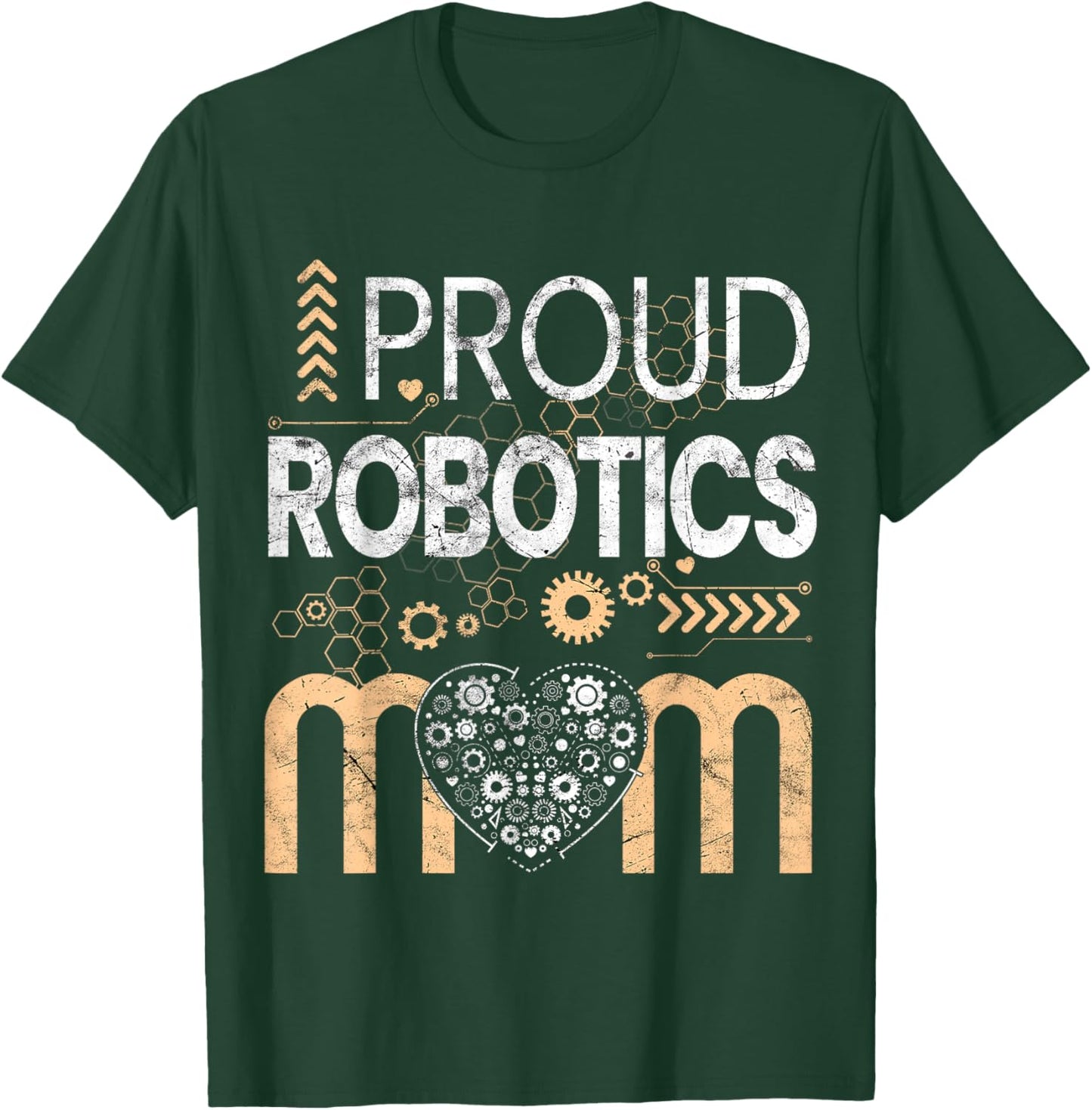 Proud Robotics Mom vintage Lover Engineer mama stepmom mummy T-Shirt - T-Shirt | Forest