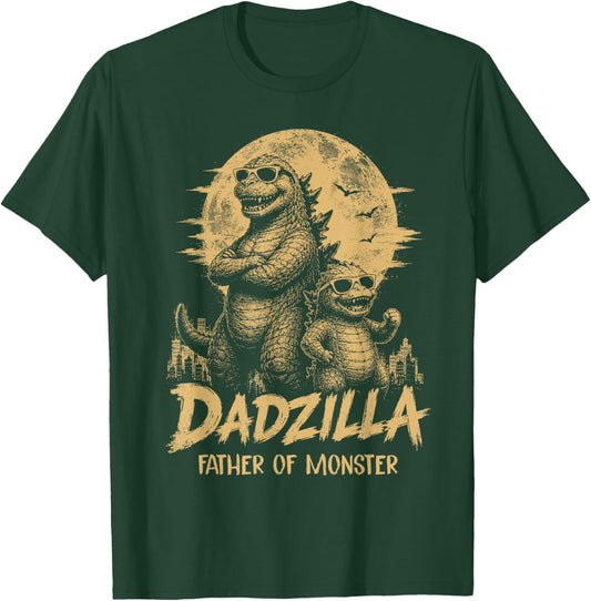 Vintage Dadzilla Father of The Monsters Dad Son Daughter T-Shirt - T-Shirt | Forest