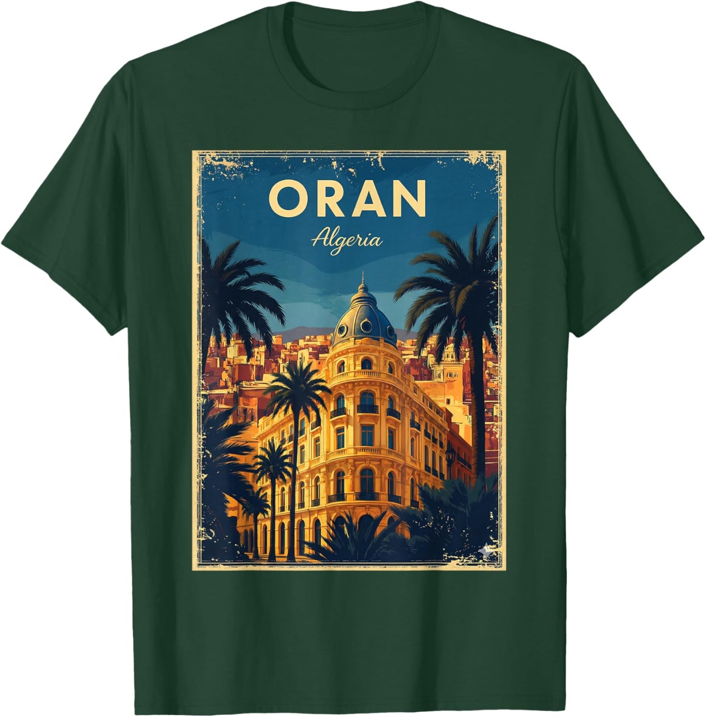Algeria Algeria Oran Algerians DZ Algerian Bled Retro T-Shirt - T-Shirt | Forest