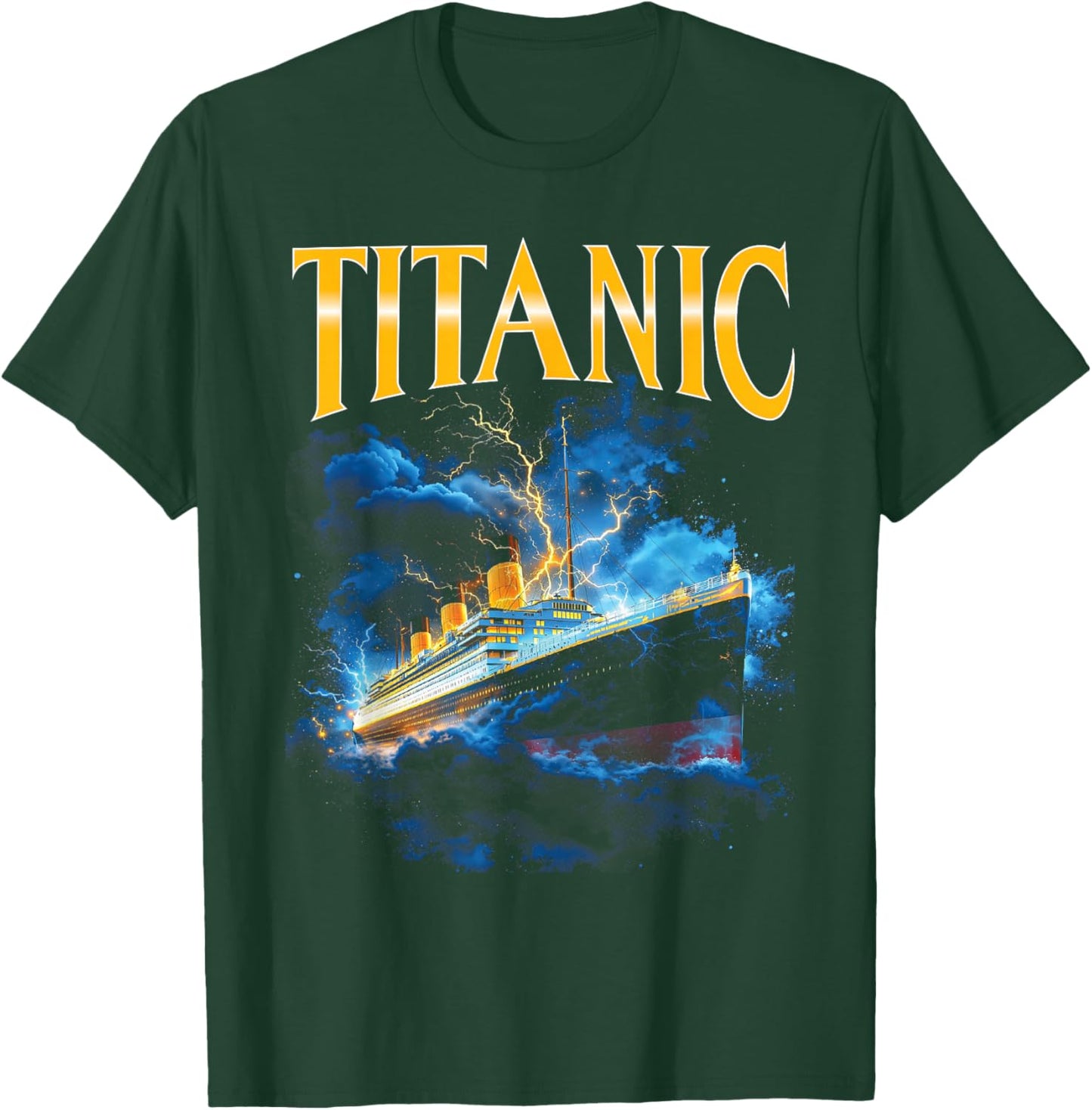 Titanic Ocean Liner Bootleg Ship Design T-Shirt - T-Shirt | Forest