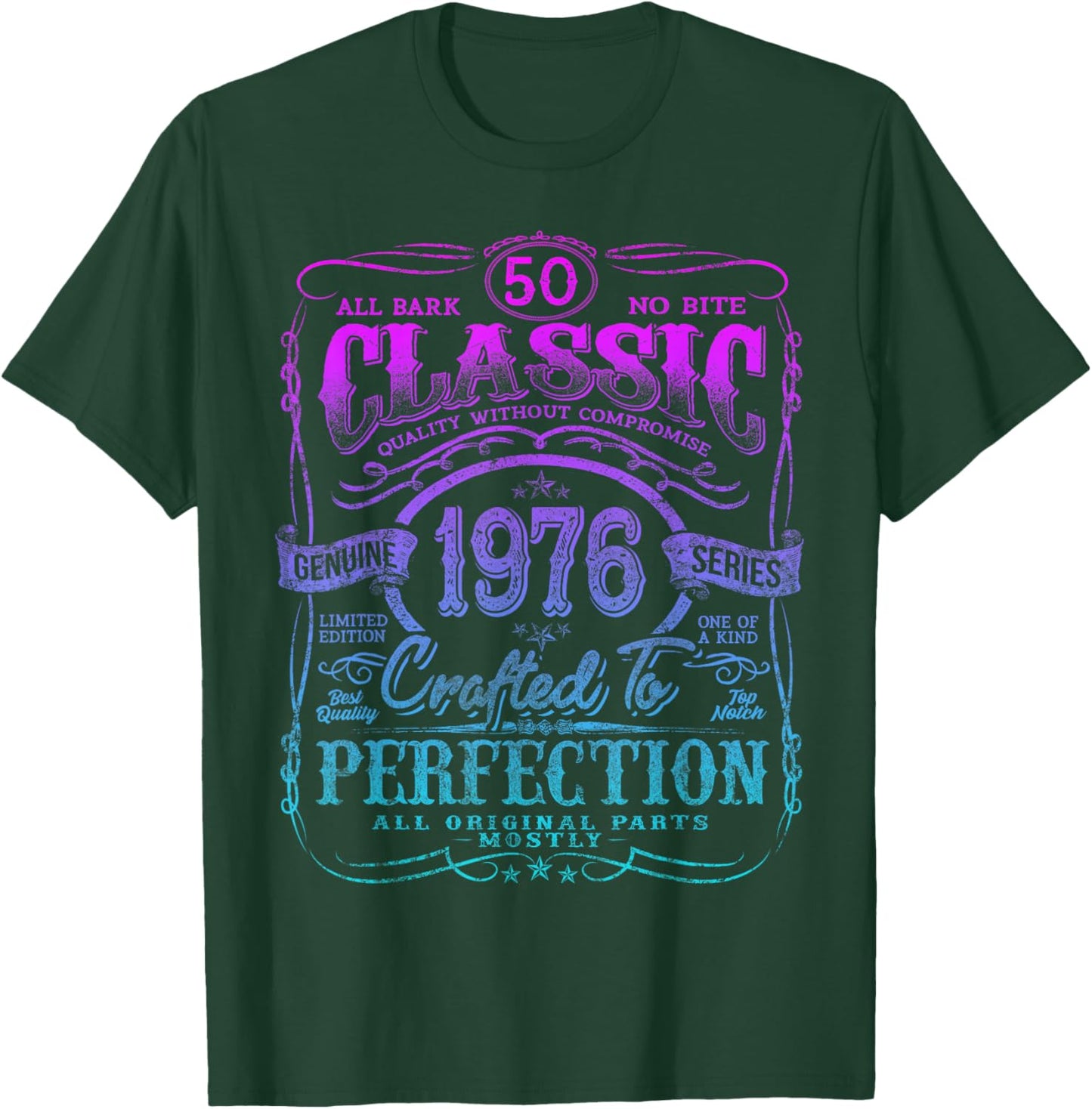 Vintage 1976 Limited Edition Shirt 50 Year Old 50th Birthday T-Shirt - T-Shirt | Forest