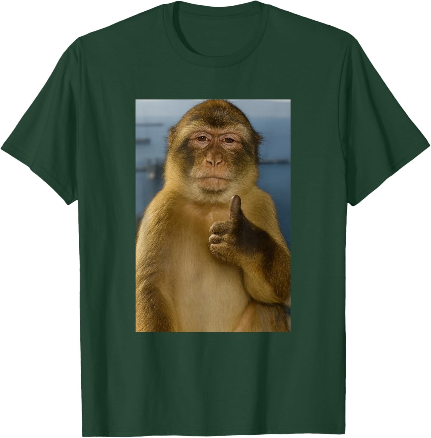 Thinking Monkey Meme Thumbs Up Monkey Meme T-Shirt - T-Shirt | Forest