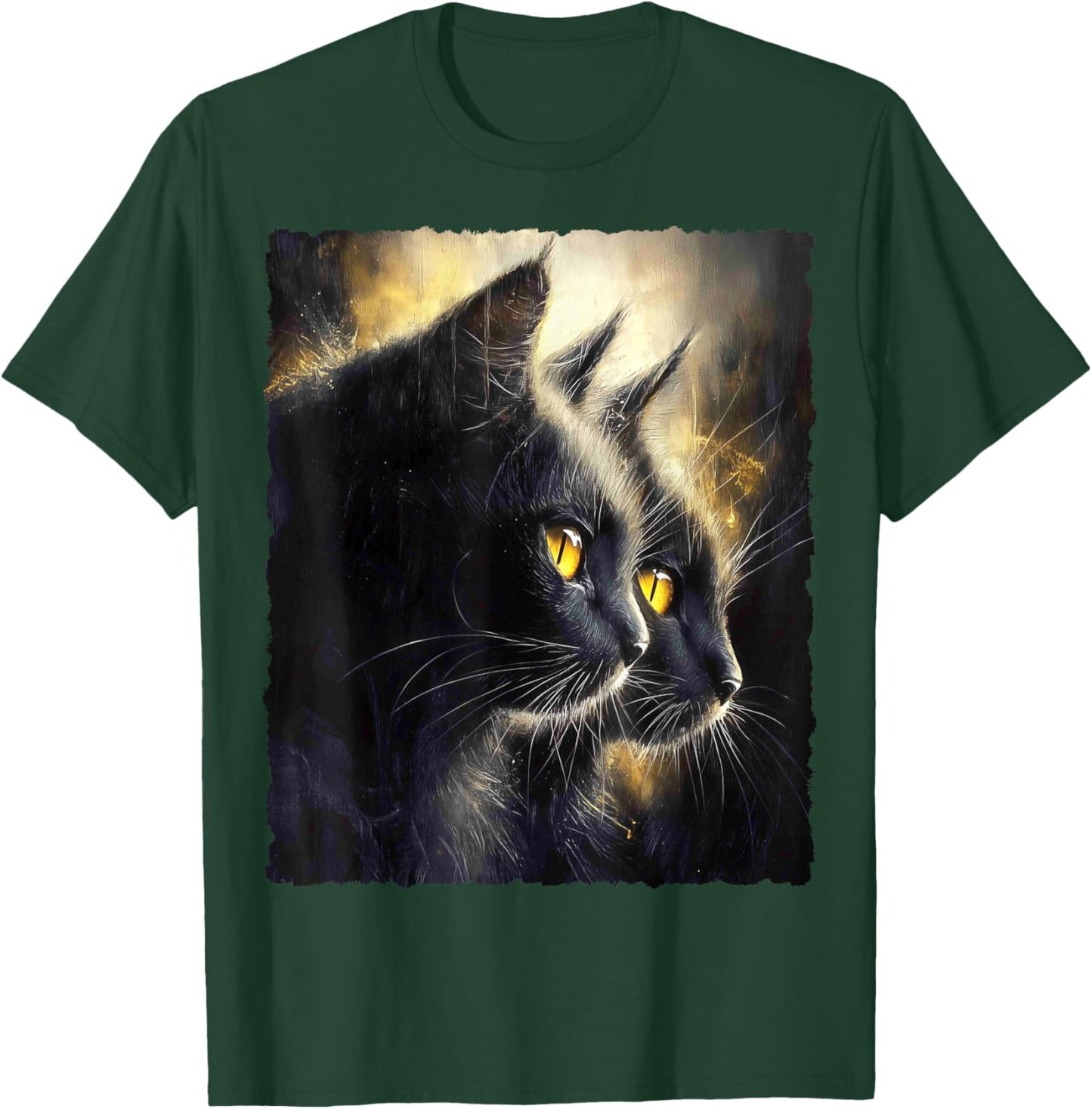 Cute Magical Cat Kitten Fantasy Art Design T-Shirt - T-Shirt | Forest