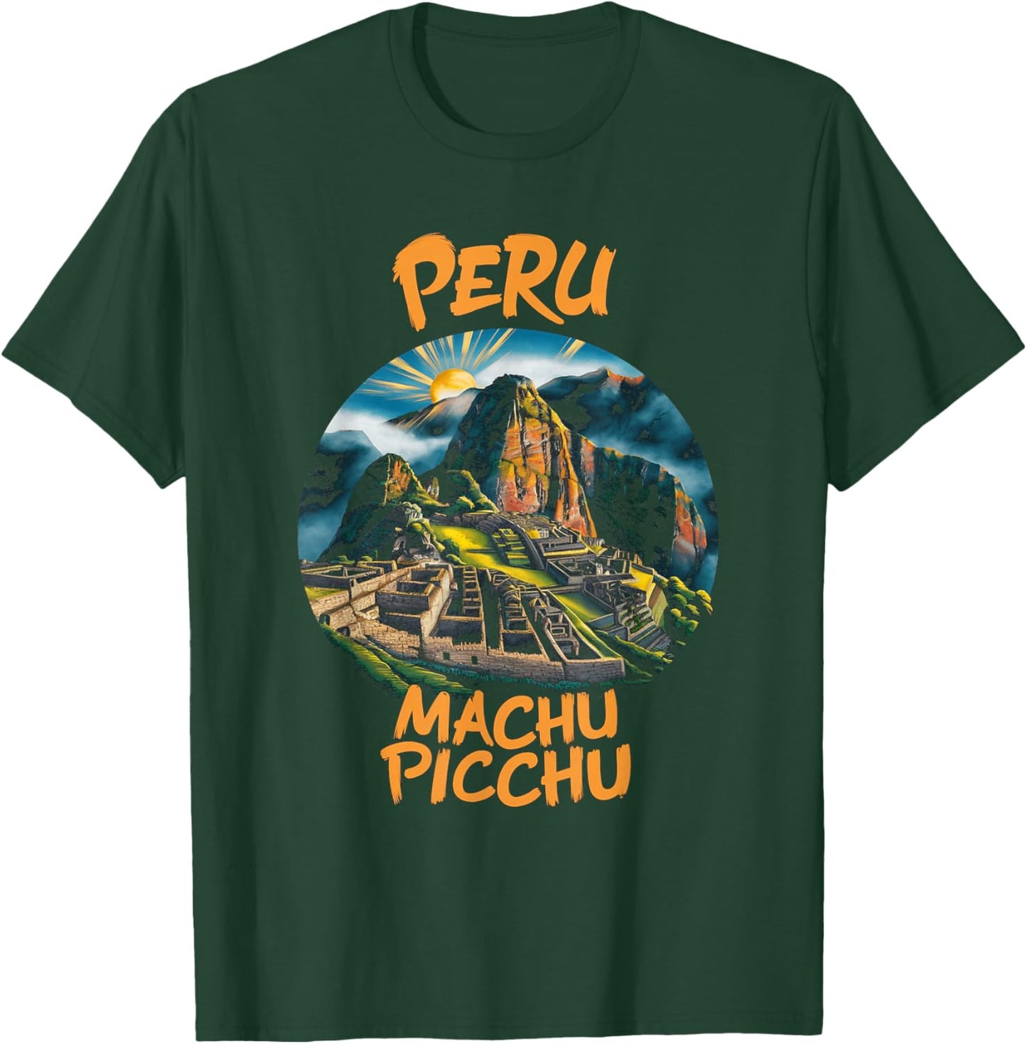 Explore The Beauty of Peru With Machu Picchu Sunrise T-Shirt - T-Shirt | Forest