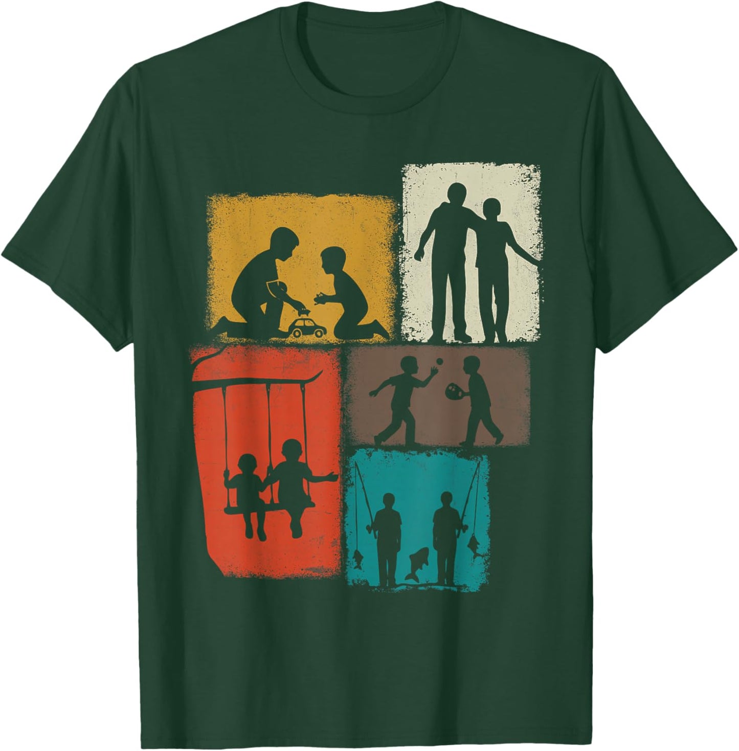 Brother Vintage Collage Boy Bro T-Shirt - T-Shirt | Forest
