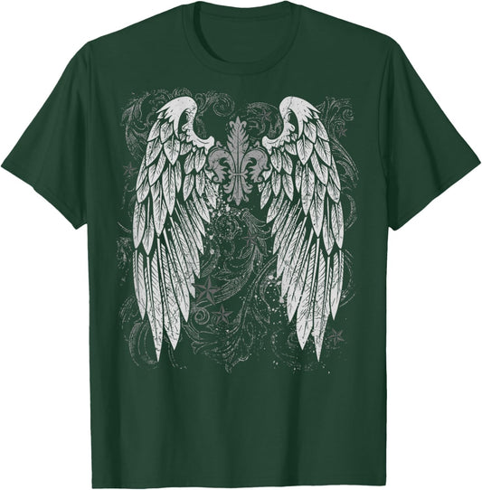 Grunge Wings Angel On Back y2k 2000s Goth Vintage Harajuku T-Shirt - T-Shirt | Forest