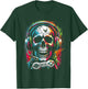 Totenkopf trägt Kopfhörer Grunge Gamer bunt Halloween T-Shirt - T-Shirt | Forest
