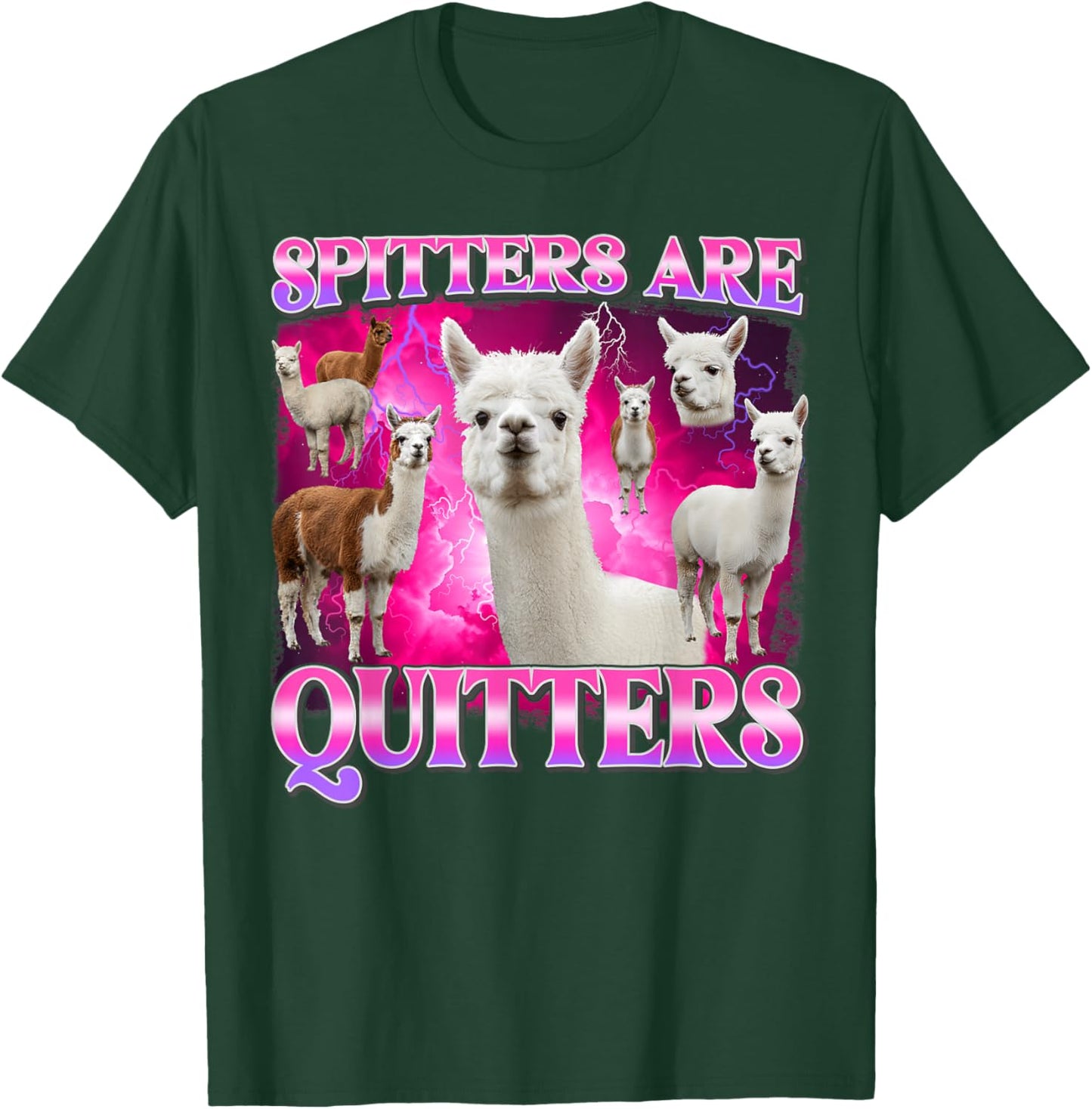 Inappropriate Funny Spitters are Quitters Bootleg Graphic T-Shirt - T-Shirt | Forest