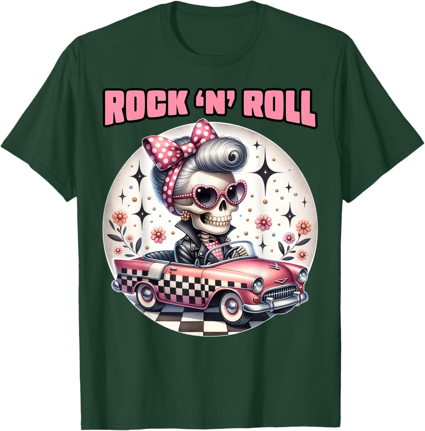 Rock N Roll 50s Sock Hop Dance Doo Wop Rockabilly 1950s Art T-Shirt - T-Shirt | Forest