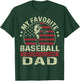 Father's Day My Favorite Player Calls Me Dad Pitcher US Flag T-Shirt - T-Shirt | Forest