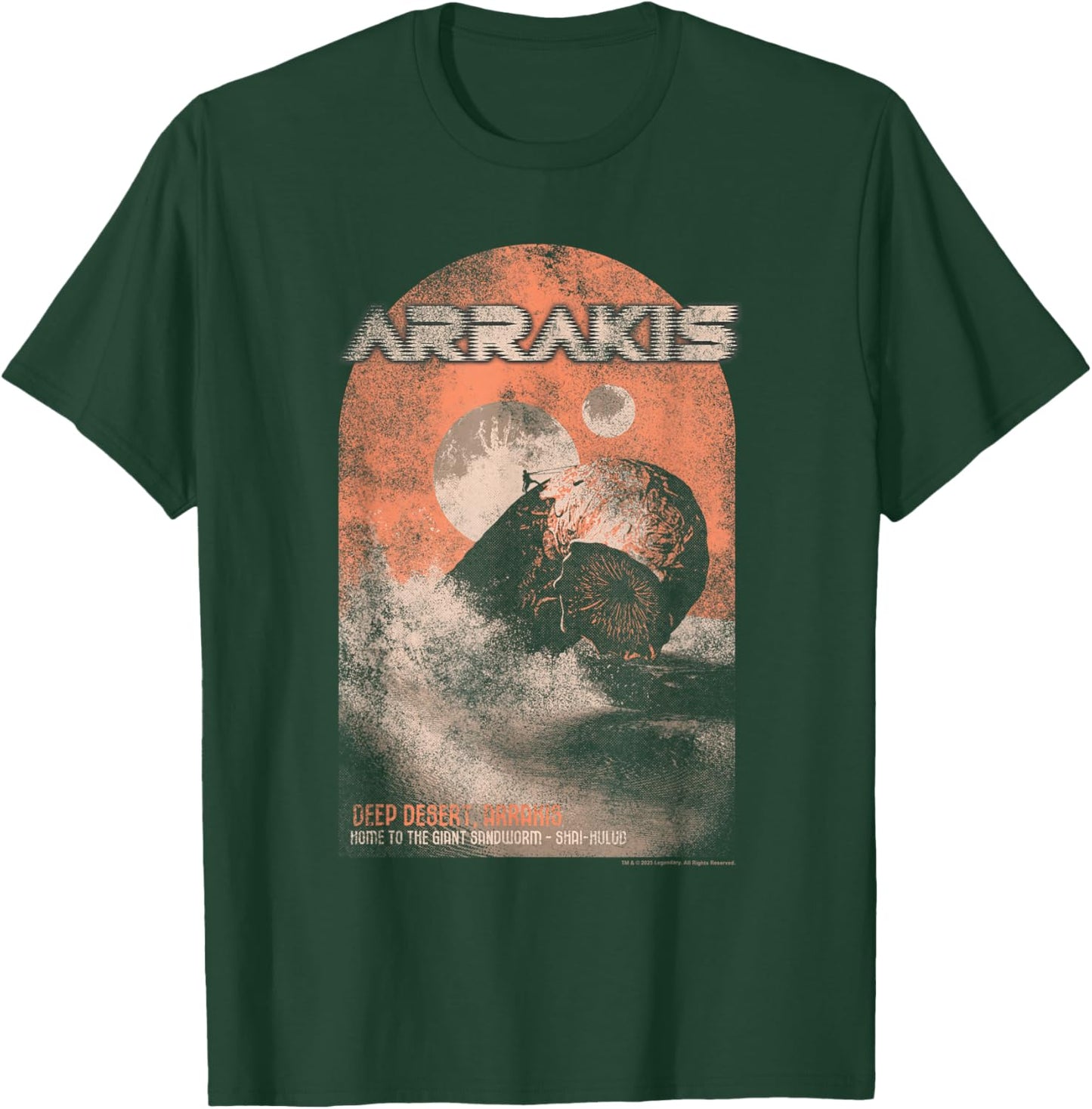 Dune Visit Arrakis and See The Giant Sandworm Fantasy Movie T-Shirt - T-Shirt | Forest