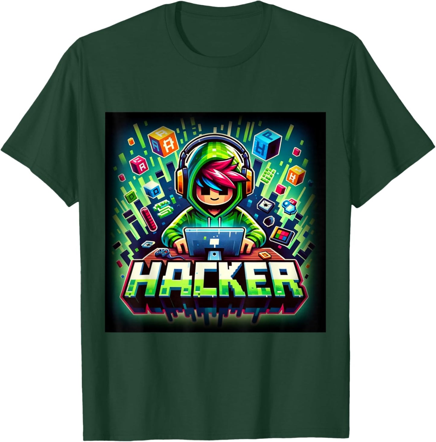 Kid Hacker , Future Tech Engineer T-Shirt - T-Shirt | Forest