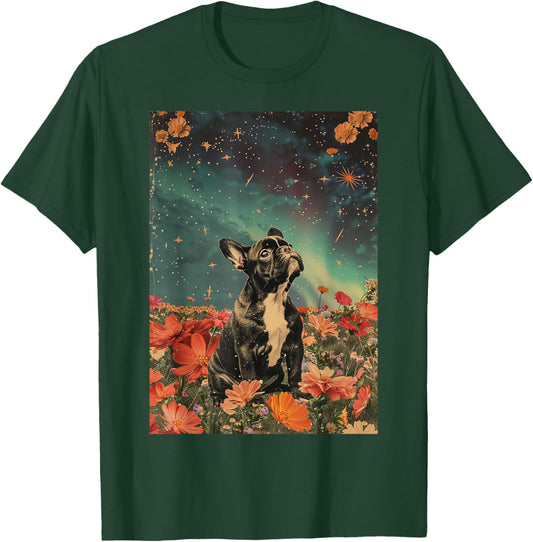 Vintage Cute French Bulldog Puppy Inspirational Men Women Girls Kids T-Shirt - T-Shirt | Forest