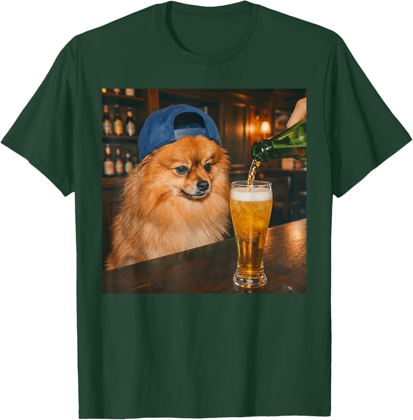 Funny Pomeranian Drinking Beer Meme Women T-Shirt - T-Shirt | Forest