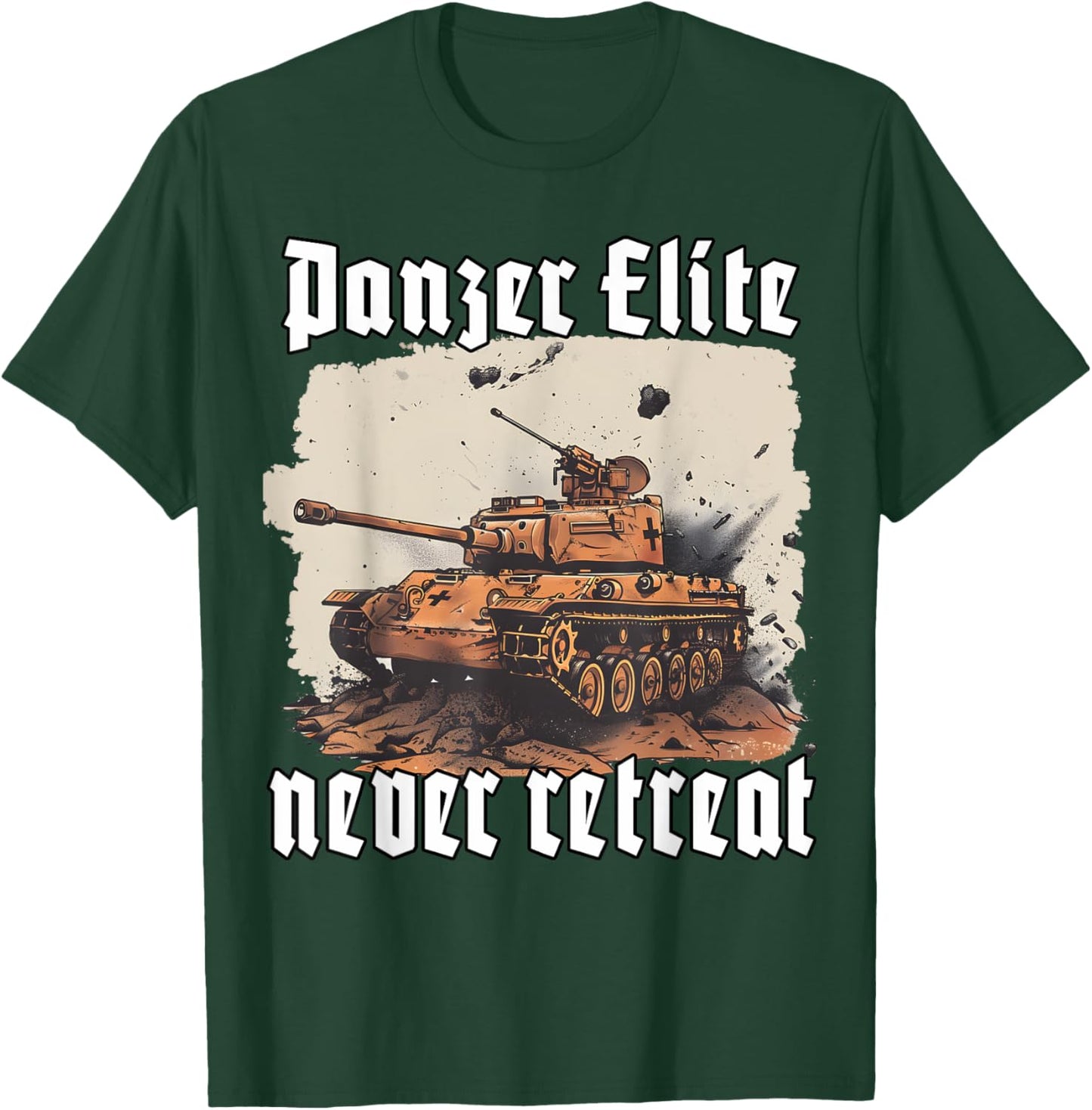 German Tiger Tank |German tank weapon | soldiers T-Shirt - T-Shirt | Forest