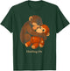 Punch Macaque Holding On Emotional Monkey Plush Design T-Shirt - T-Shirt | Forest