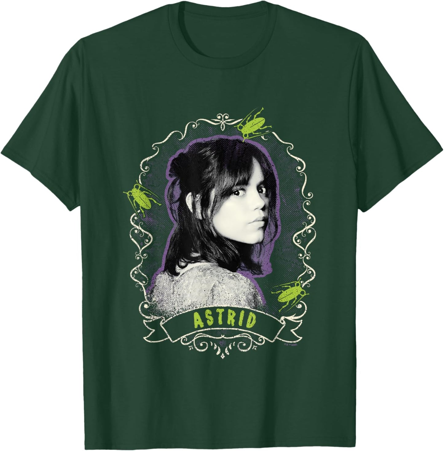 Beetlejuice Beetlejuice Astrid Deetz Face Portrait Vintage T-Shirt - T-Shirt | Forest