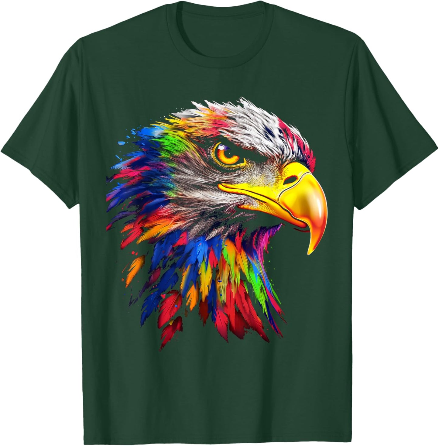 Adlergesicht Kunst Tier bunt Druck Grafik Vogel Adler T-Shirt - T-Shirt | Forest