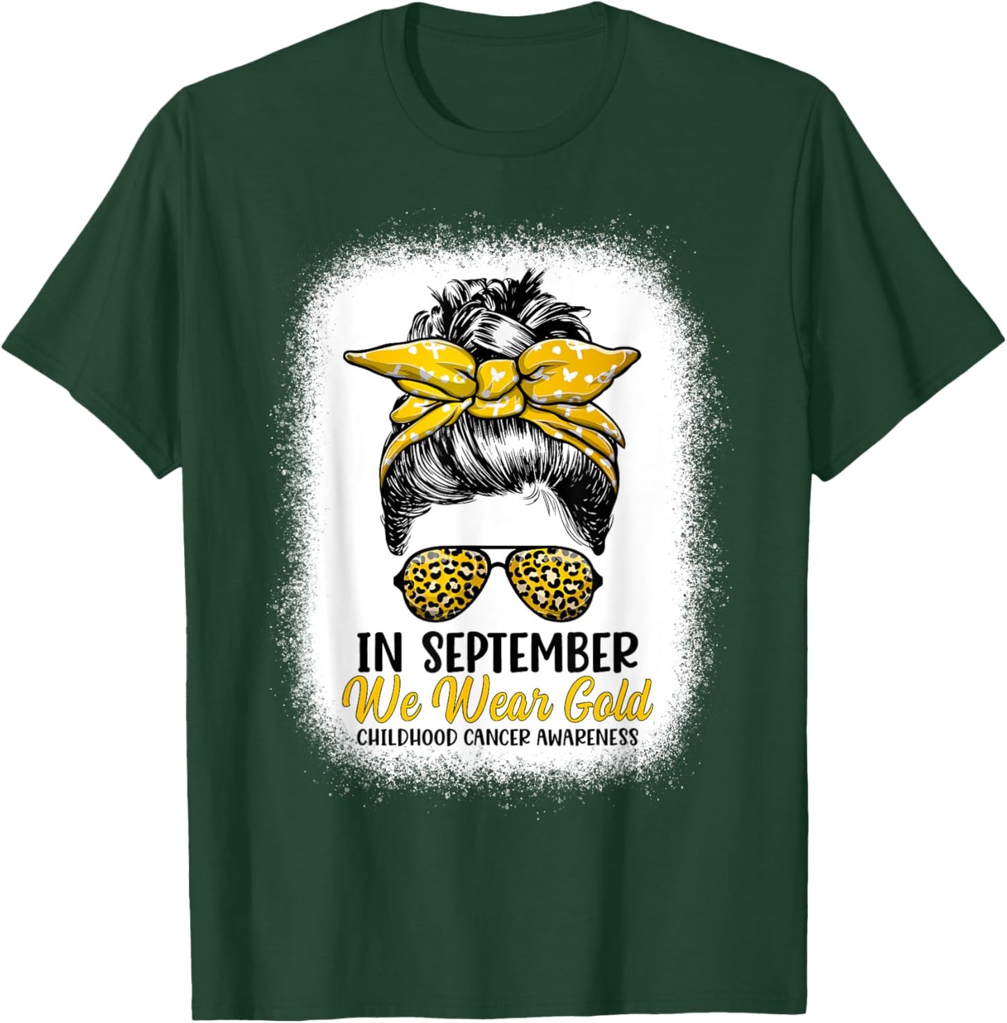 In September We Wear Gold - Childhood Cancer Awareness Month T-Shirt - T-Shirt | Forest