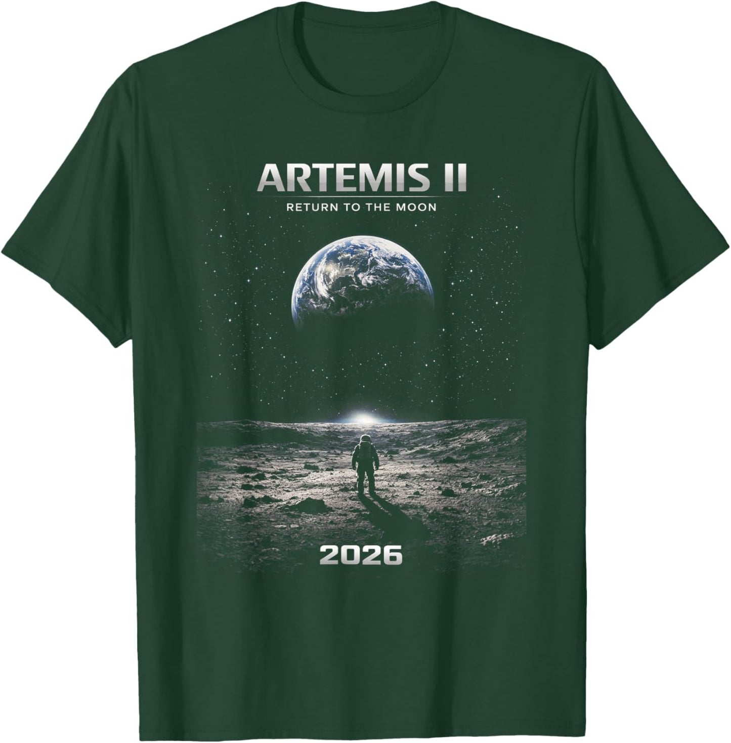 Artemis Astronaut Mission to The Moon 2026 Rocket Artemis 2 T-Shirt - T-Shirt | Forest