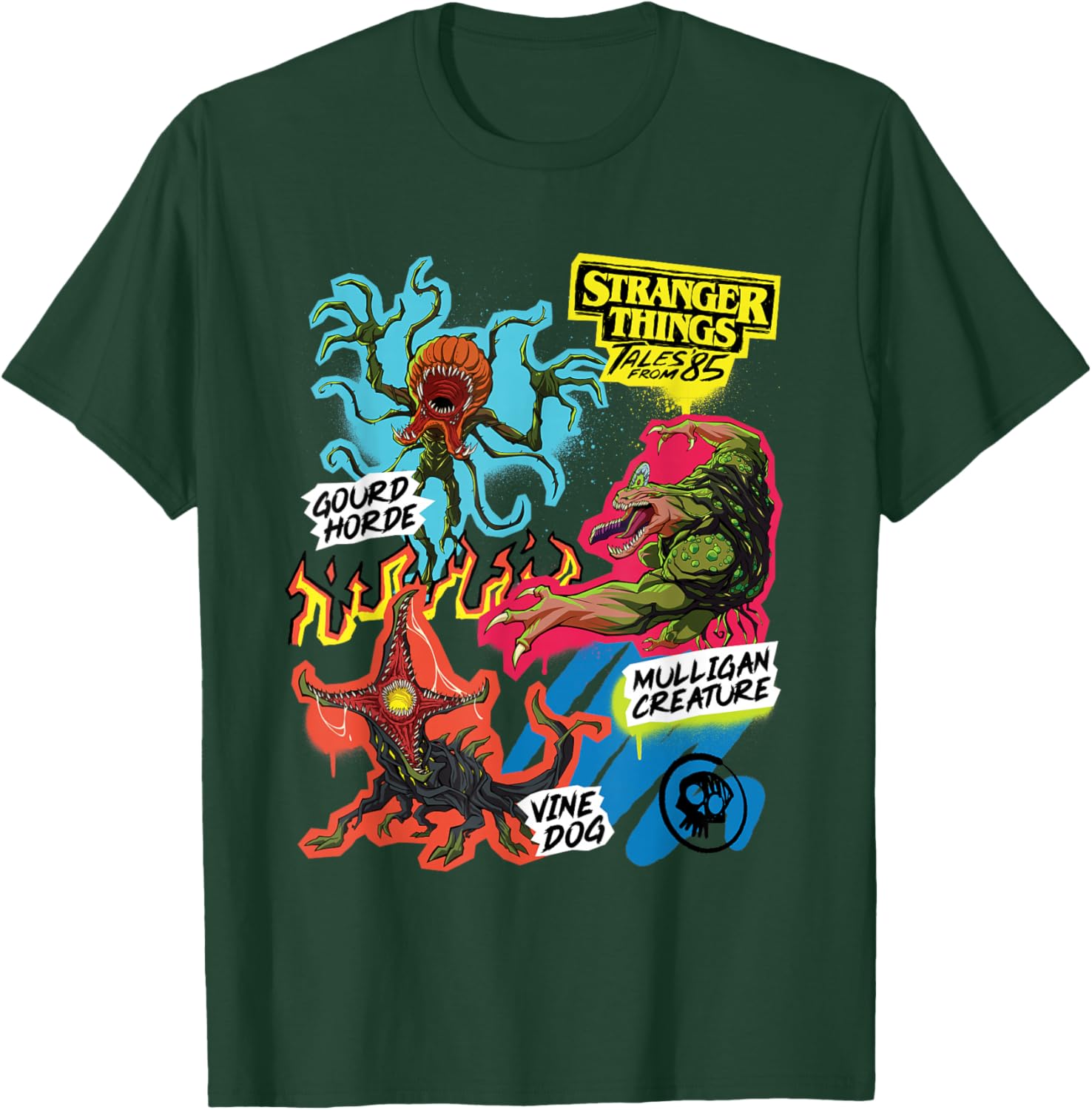 Stranger Things Tales from '85 Monsters Scrapbook T-Shirt - T-Shirt | Forest