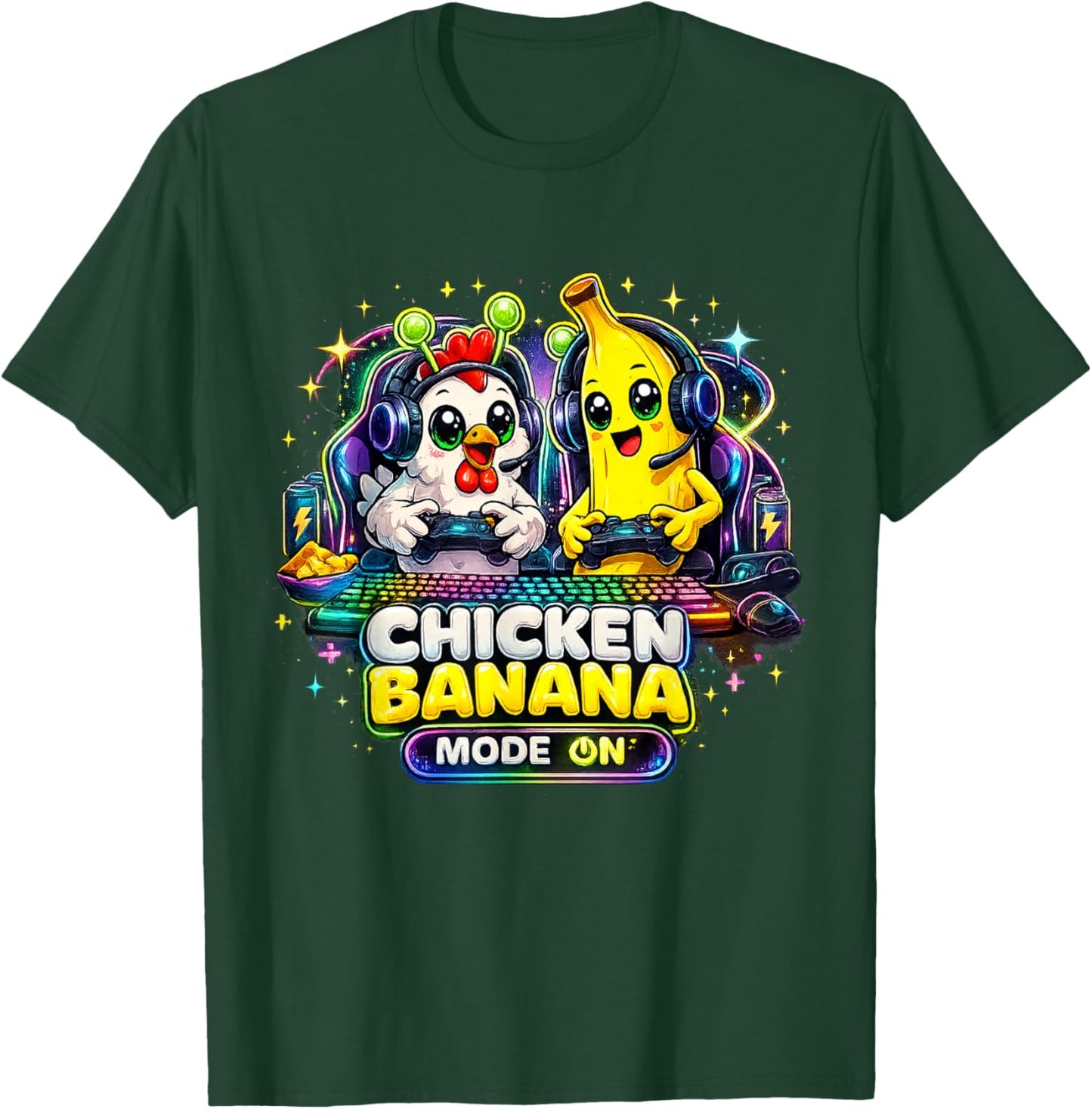 Chicken Banana Gamer T-Shirt - T-Shirt | Forest
