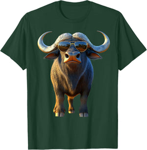 Buffalo Cape Water Buffalos Safari South African Buffalo T-Shirt - T-Shirt | Forest
