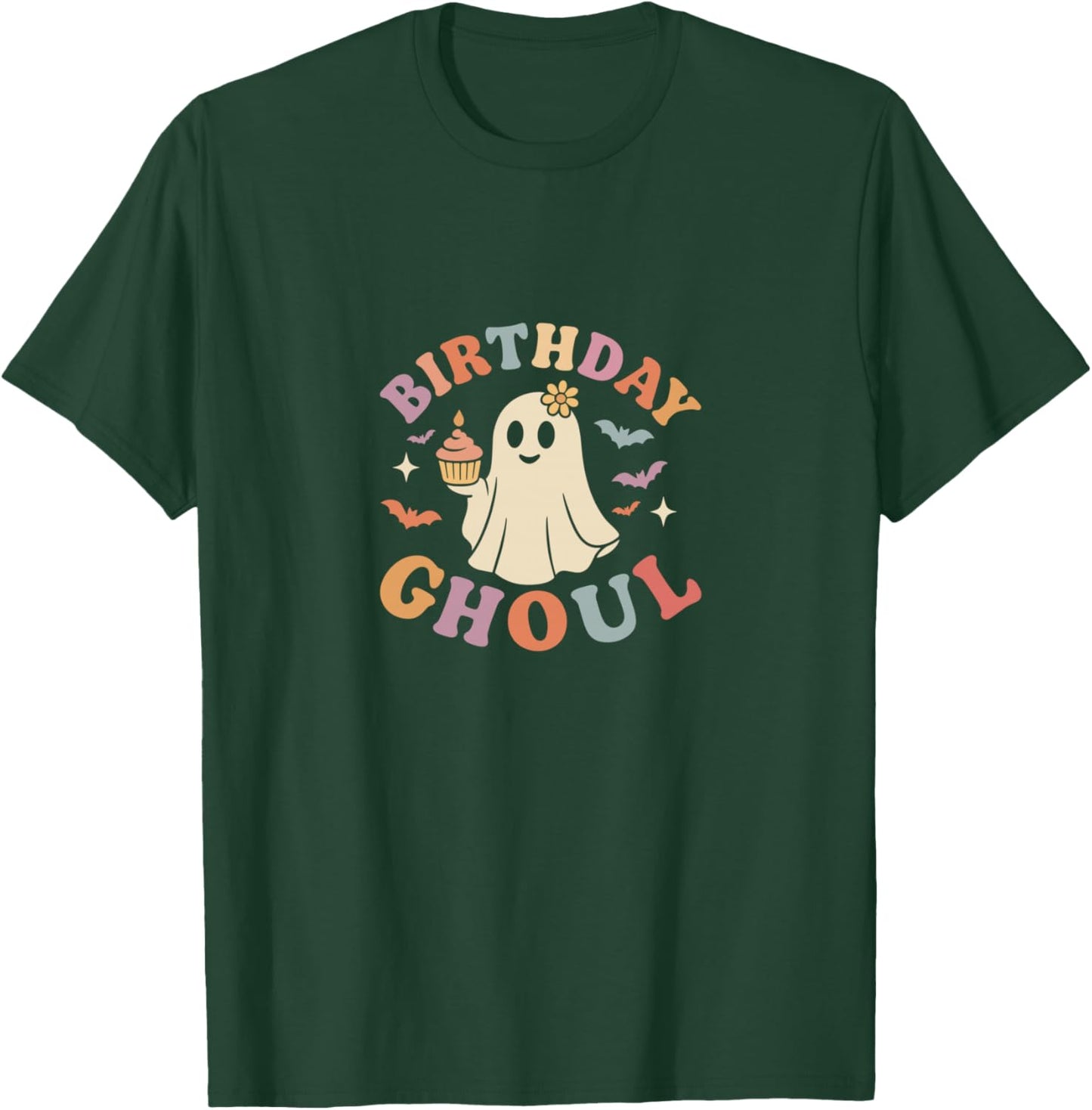 Birthday Ghoul Funny Halloween Ghost Cake Party T-Shirt - T-Shirt | Forest