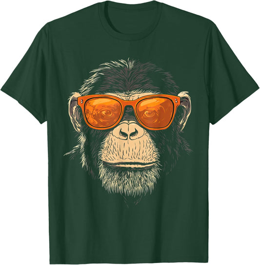 Funny Monkey with sunglasses cool Graffiti Urban art street T-Shirt - T-Shirt | Forest