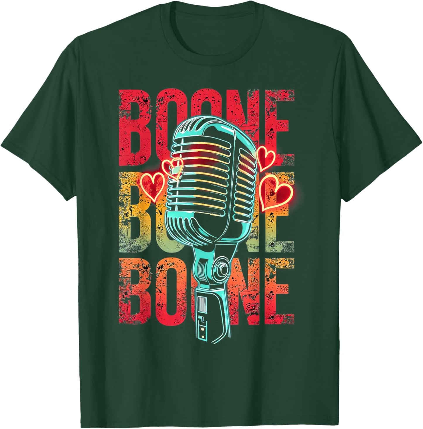 Boone Family Name I Love Boone Personalized Vintage T-Shirt - T-Shirt | Forest