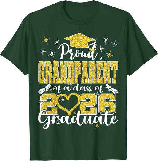 Super Proud Grandparent of 2026 Graduate Graduation Family T-Shirt - T-Shirt | Forest