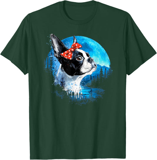 Boston Terrier Mom Dog Fête des Mères T-Shirt - T-Shirt | Forest