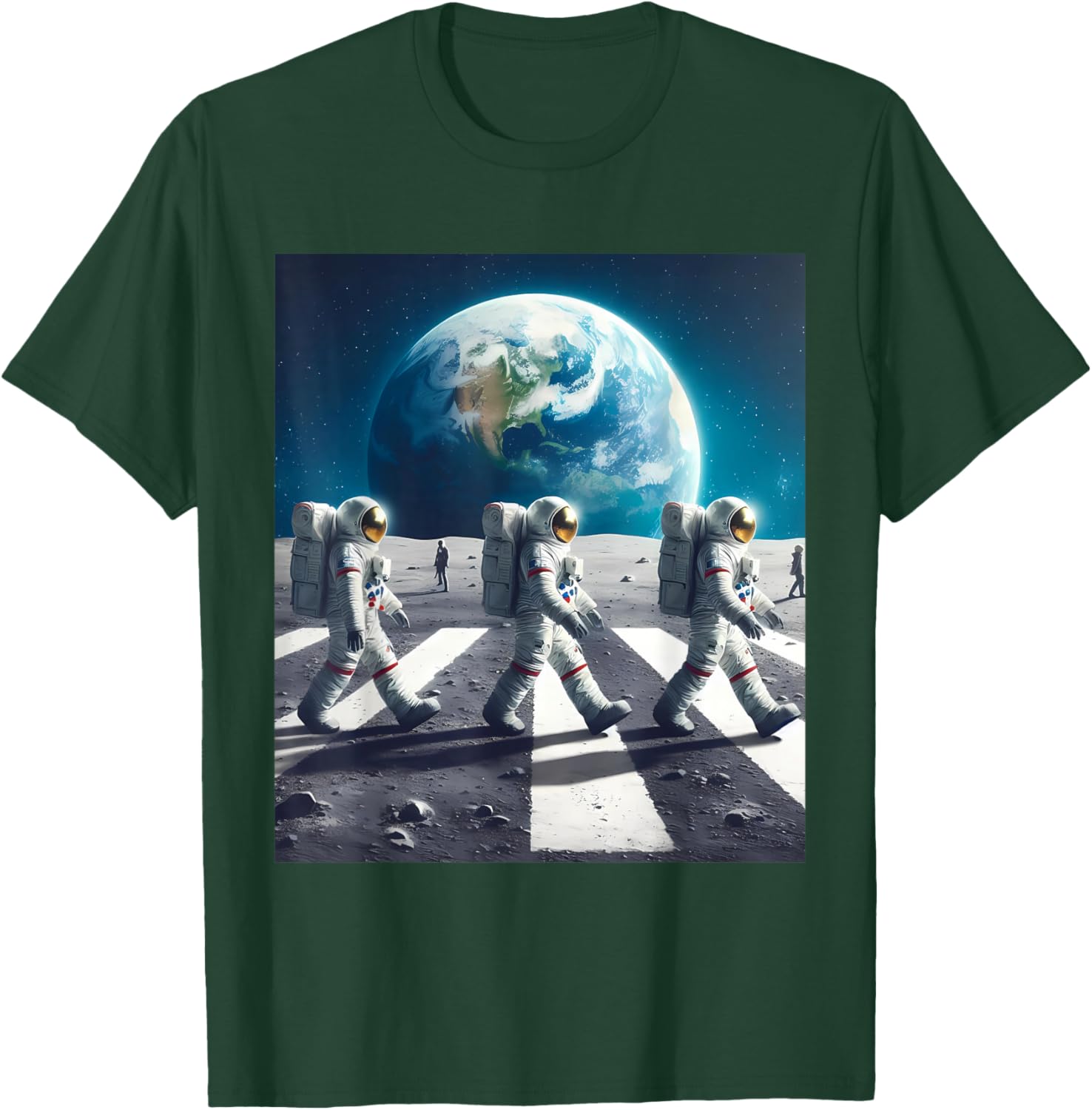 Abbey rd Crossing Moon Walk Beatle Astronauts T-Shirt - T-Shirt | Forest