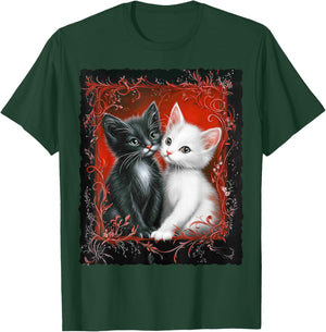 Cute Magical Cat Kitten Fantasy Art Design T-Shirt - T-Shirt | Forest