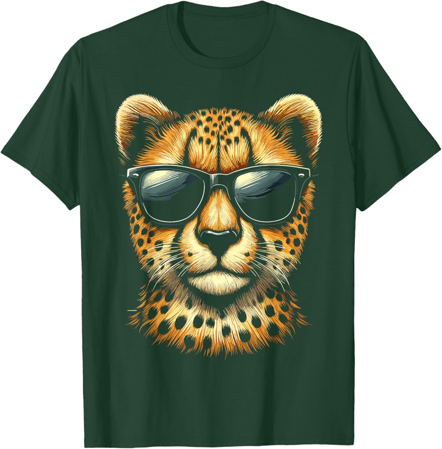 Cheetah with Sunglasses Cheetah Animal T-Shirt - T-Shirt | Forest