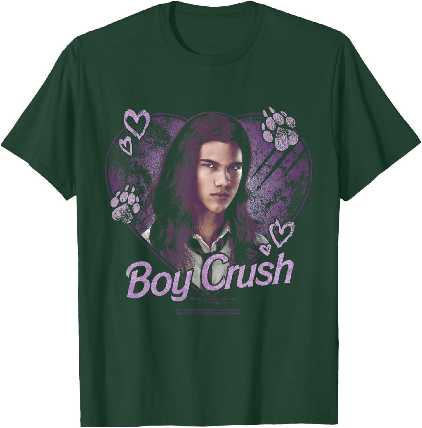 Twilight Boy Crush Jacob Heart Collage Werewolf Movie T-Shirt - T-Shirt | Forest