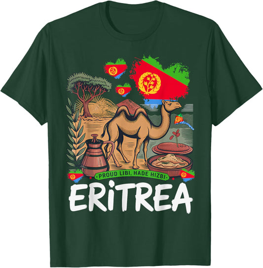 Eritrean Flag Outfit Idea & Eritrea Heritage T-Shirt - T-Shirt | Forest