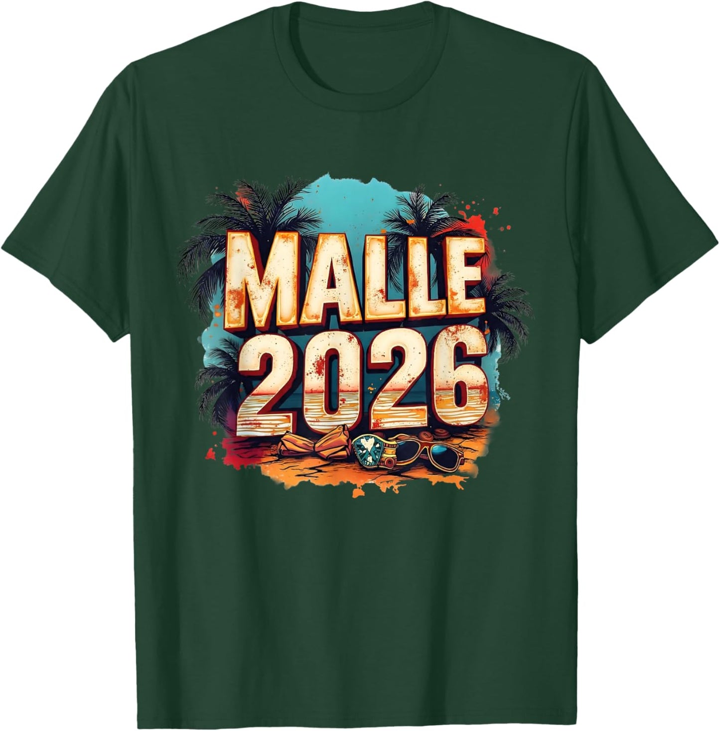 Malle 2026 | Mallorca Party Holiday Design for All Holidaymakers T-Shirt - T-Shirt | Forest
