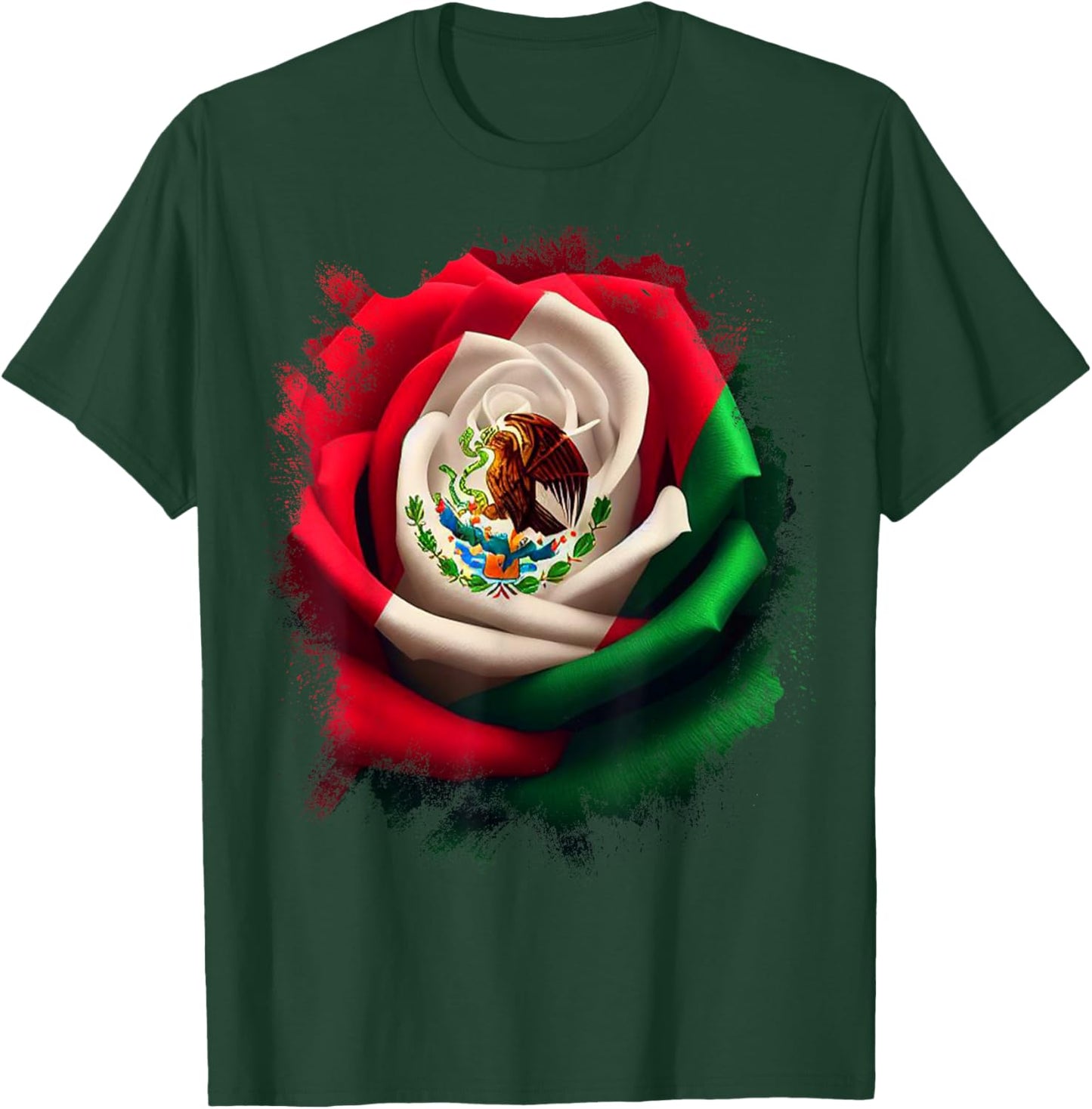 Mexico Gift Rose Tijuana Mexican Hispanic Pride Poncho T-Shirt - T-Shirt | Forest