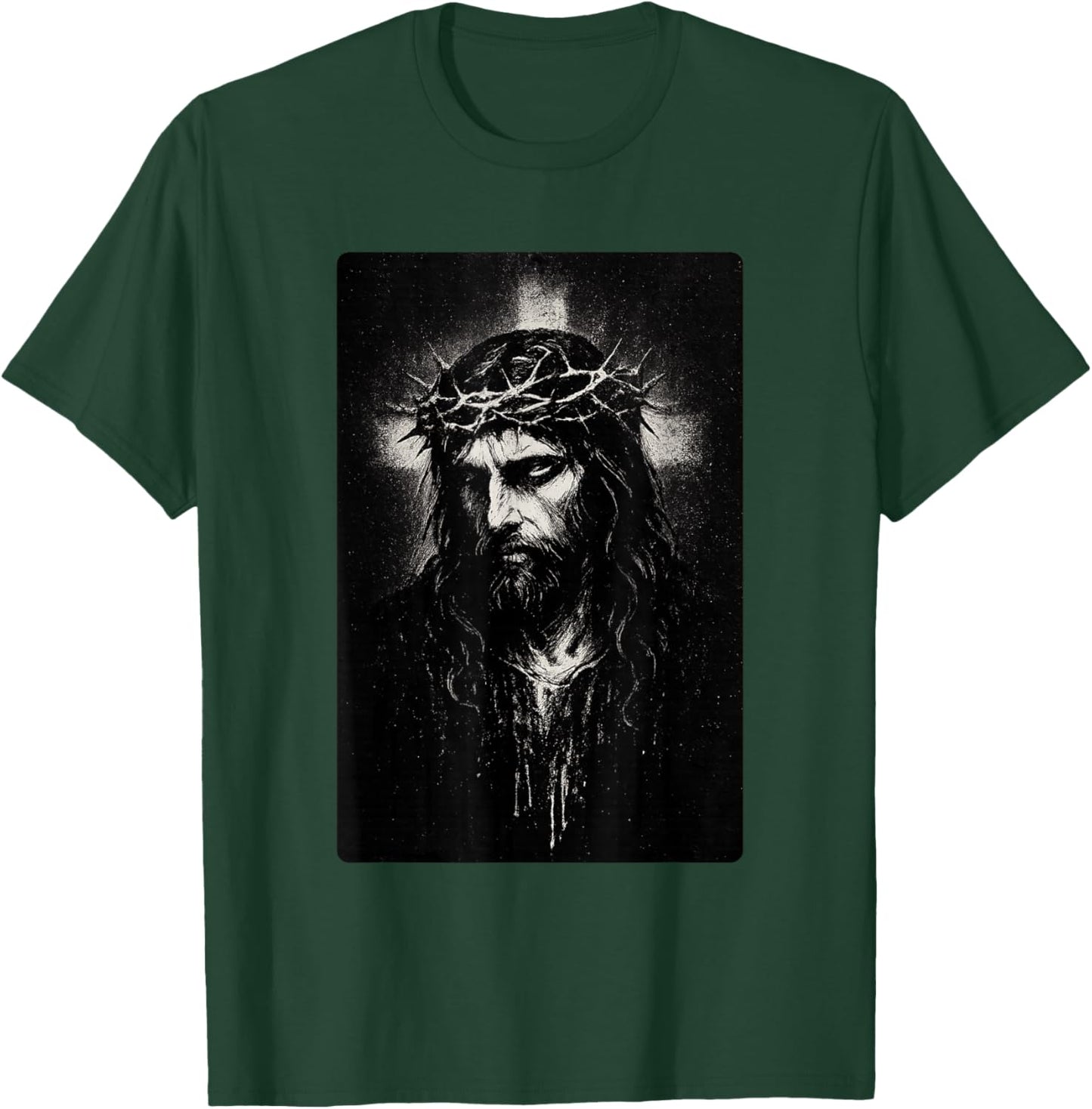 Face of Jesus Christ with Crown of Thorns T-Shirt - T-Shirt | Forest